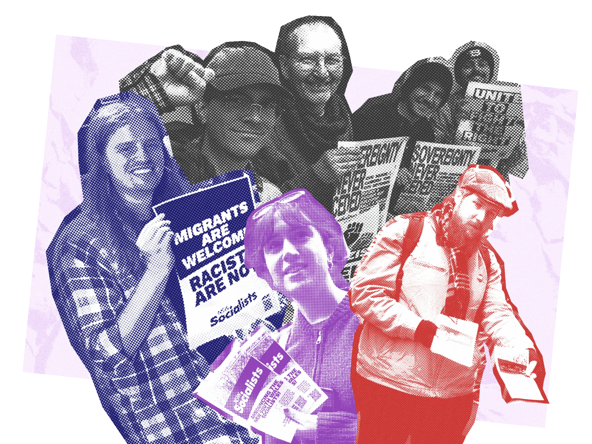 Montage of NSW Socialists members in action